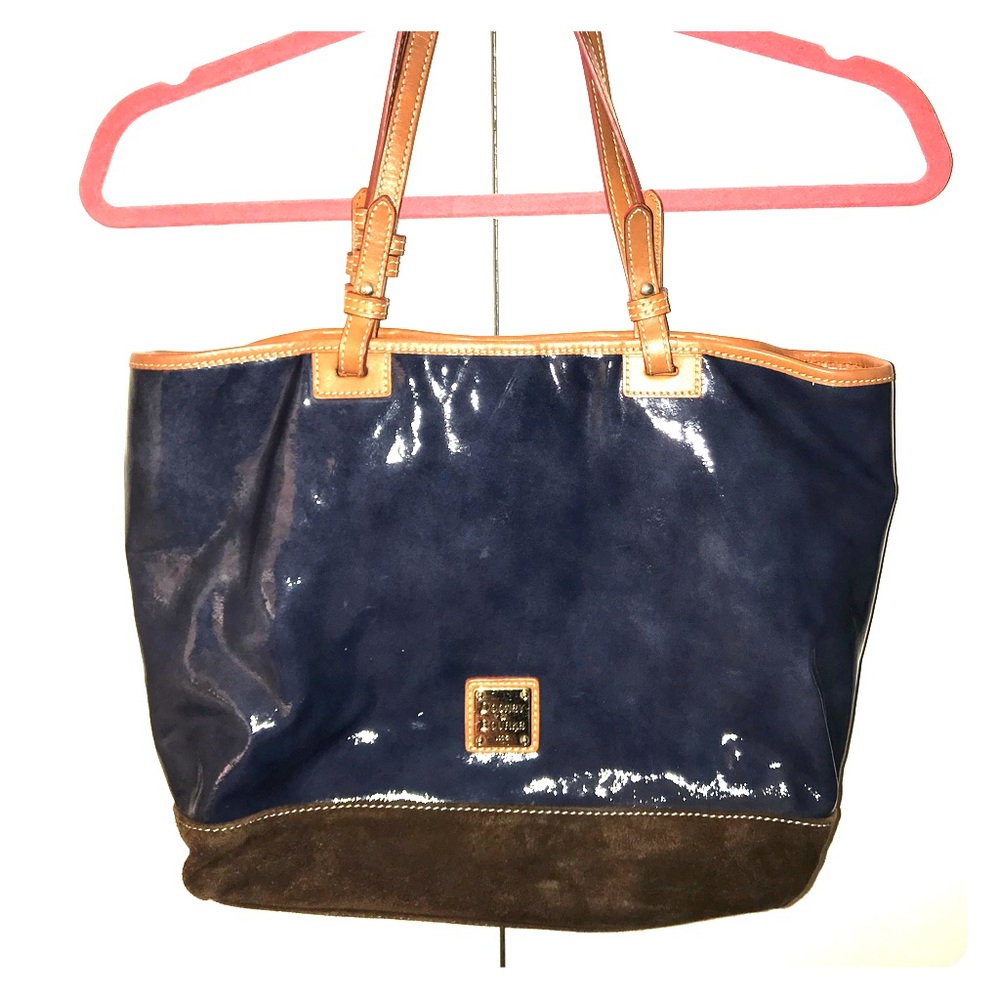 Dooney & Bourke Patent Leather/Suede Tote Bag